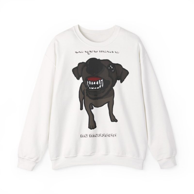 Sudadera cuello redondo - Blanco - Camiseta «Ca que lladra no mossega»