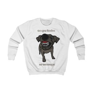 Sudadera infantil - Blanco artico - Camiseta «Ca que lladra no mossega»