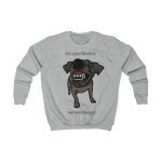 Sudadera infantil - Gris jaspeado claro - Camiseta «Ca que lladra no mossega»