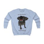 Sudadera infantil - Azul cielo - Camiseta «Ca que lladra no mossega»