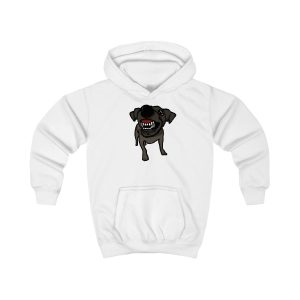 Sudadera con capucha infantil - Blanco artico - Camiseta «Ca que lladra no mossega»