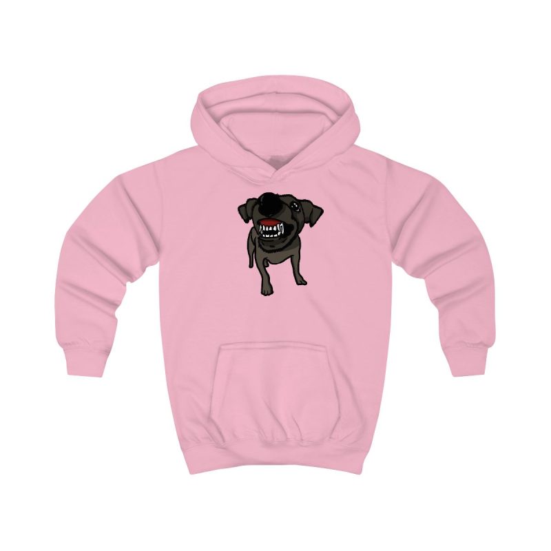 Sudadera con capucha infantil - Rosa bebe - Camiseta «Ca que lladra no mossega»