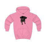 Sudadera con capucha infantil - Rosa algodon de azucar - Camiseta «Ca que lladra no mossega»