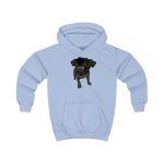 Sudadera con capucha infantil - Azul cielo - Camiseta «Ca que lladra no mossega»