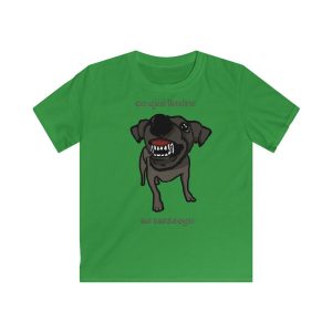 Camiseta infantil Softstyle - Verde irlandes - Camiseta «Ca que lladra no mossega»