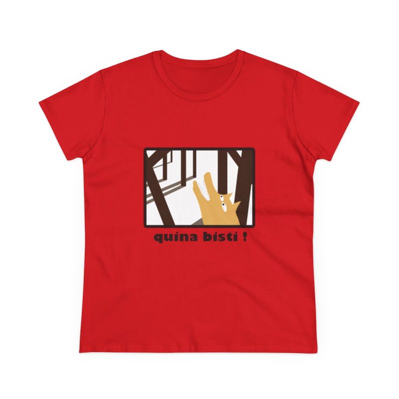 Camiseta mujer algodon medio - Rojo - Bisti – Quina bisti! Camiseta mujer algodon medio - Rojo - Bisti – Quina bisti!