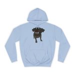 Sudadera universitaria - Azul cielo - Camiseta «Ca que lladra no mossega» Sudadera universitaria - Azul cielo - Camiseta «Ca que lladra no mossega»