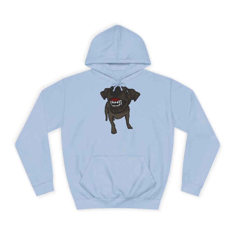 Sudadera universitaria - Azul cielo - Camiseta «Ca que lladra no mossega»