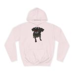 Sudadera universitaria - Rosa bebe - Camiseta «Ca que lladra no mossega» Sudadera universitaria - Rosa bebe - Camiseta «Ca que lladra no mossega»