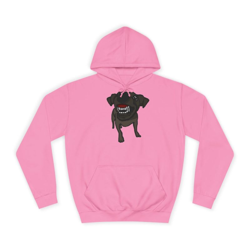 Sudadera universitaria - Rosa algodon de azucar - Camiseta «Ca que lladra no mossega»