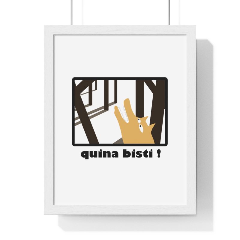 Poster enmarcado vertical - Blanco - Bisti – Quina bisti!