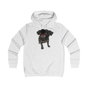 Sudadera universitaria mujer - Blanco artico - Camiseta «Ca que lladra no mossega»