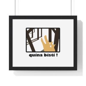 Poster enmarcado horizontal - Negro - Bisti – Quina bisti!
