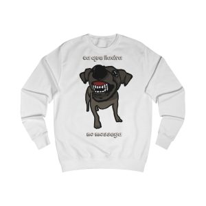 Sudadera clasica - Blanco artico - Camiseta «Ca que lladra no mossega»
