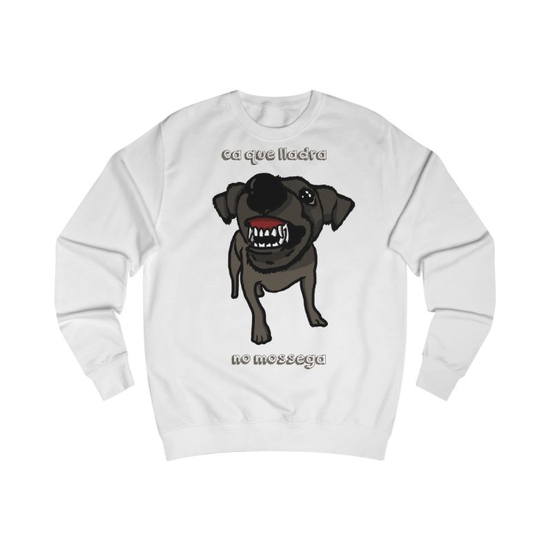 Sudadera clasica - Blanco artico - Camiseta «Ca que lladra no mossega» Sudadera clasica - Blanco artico - Camiseta «Ca que lladra no mossega»