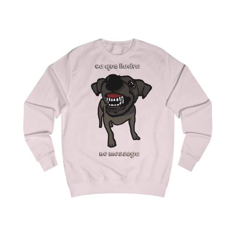 Sudadera clasica - Rosa bebe - Camiseta «Ca que lladra no mossega»