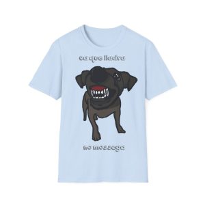 Camiseta Softstyle - Azul claro - Camiseta «Ca que lladra no mossega»