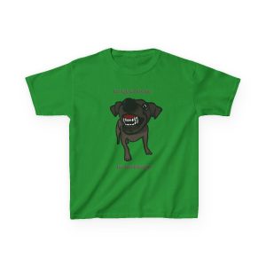 Camiseta infantil algodon grueso - Verde irlandes - Camiseta «Ca que lladra no mossega»