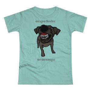 Camiseta mujer punto liso - Verde menta - Camiseta «Ca que lladra no mossega»