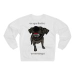 Sudadera cuello redondo premium - Blanco - Camiseta «Ca que lladra no mossega» Sudadera cuello redondo premium - Blanco - Camiseta «Ca que lladra no mossega»