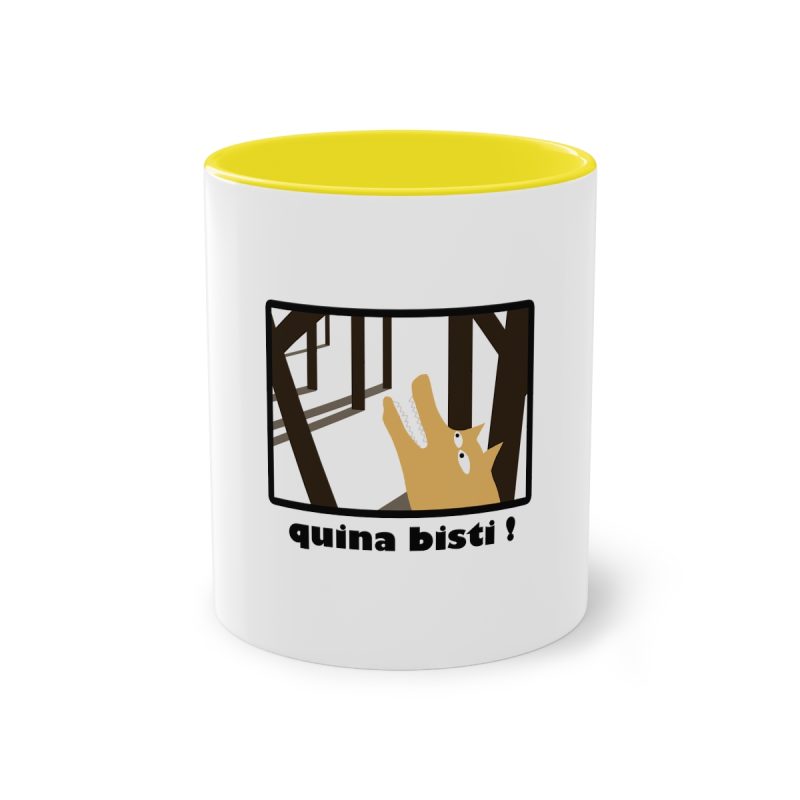 Taza bicolor - Amarillo - Bisti – Quina bisti!