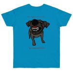 Camiseta punto liso - Azul atolon - Camiseta «Ca que lladra no mossega»
