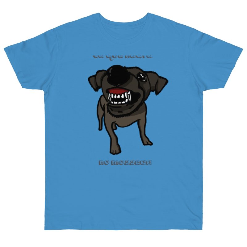 Camiseta punto liso - Azul celeste - Camiseta «Ca que lladra no mossega»