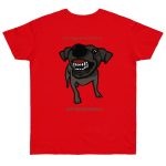 Camiseta punto liso - Rojo fuego - Camiseta «Ca que lladra no mossega»