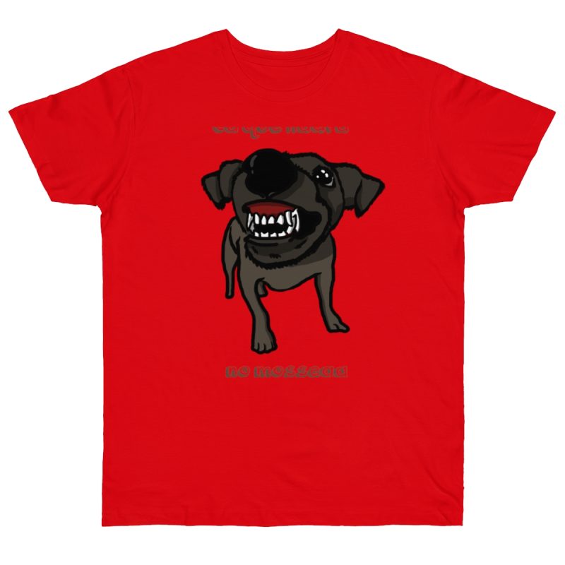 Camiseta punto liso - Rojo fuego - Camiseta «Ca que lladra no mossega»