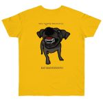 Camiseta punto liso - Amarillo dorado - Camiseta «Ca que lladra no mossega»