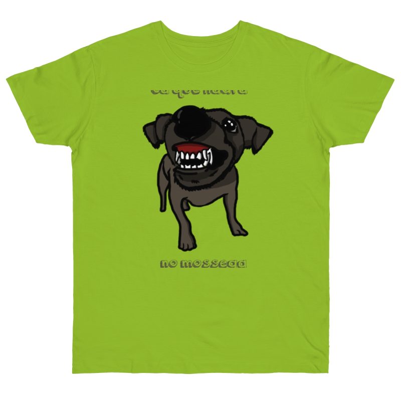 Camiseta punto liso - Verde orquidea - Camiseta «Ca que lladra no mossega»
