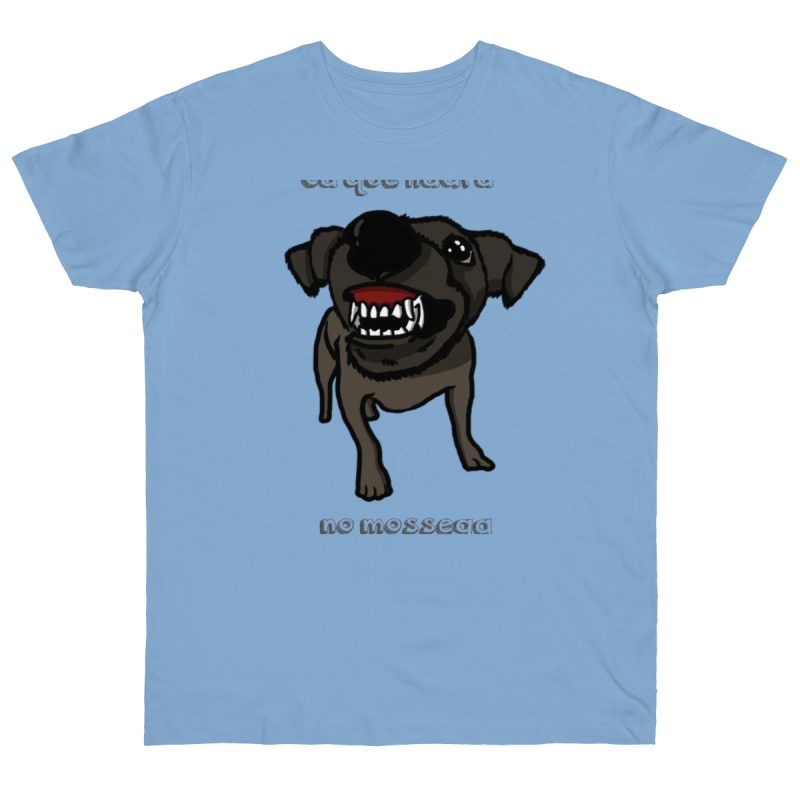 Camiseta punto liso - Azul cielo - Camiseta «Ca que lladra no mossega»