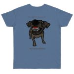 Camiseta punto liso - Azul vaquero - Camiseta «Ca que lladra no mossega»
