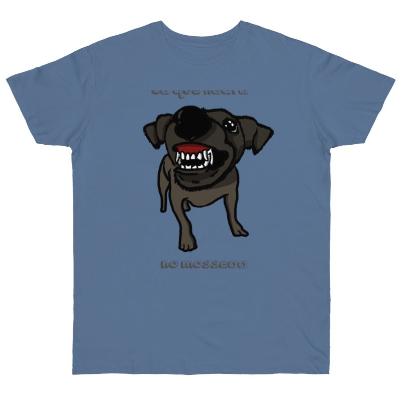 Camiseta punto liso - Azul vaquero - Camiseta «Ca que lladra no mossega»