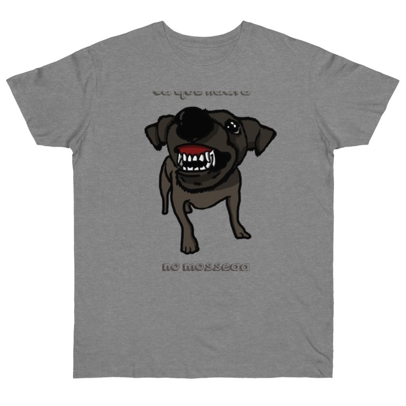 Camiseta punto liso - Gris deportivo jaspeado - Camiseta «Ca que lladra no mossega»