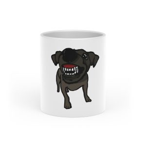 Taza con asa de corazon - Blanco - Camiseta «Ca que lladra no mossega»