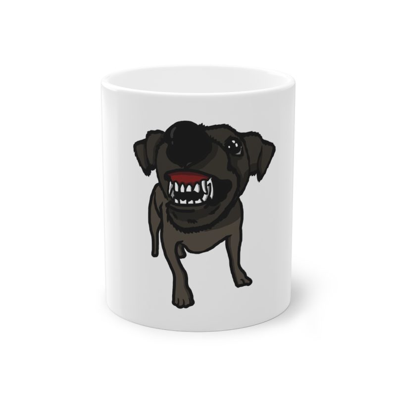 Taza estandar 325 ml - Blanco - Camiseta «Ca que lladra no mossega» Taza estandar 325 ml - Blanco - Camiseta «Ca que lladra no mossega»