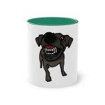 Taza bicolor - Verde oscuro - Camiseta «Ca que lladra no mossega»