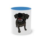 Taza bicolor - Azul claro - Camiseta «Ca que lladra no mossega»