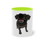 Taza bicolor - Verde claro - Camiseta «Ca que lladra no mossega»