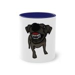 Taza bicolor - Azul oscuro - Camiseta «Ca que lladra no mossega»