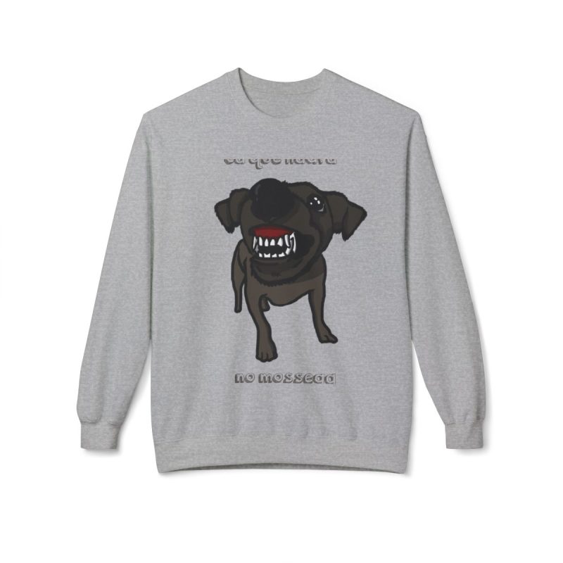 Sudadera Softstyle cuello redondo - Gris deportivo - Camiseta «Ca que lladra no mossega»
