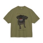 Camiseta box ultra gruesa - Verde oliva - Camiseta «Ca que lladra no mossega»