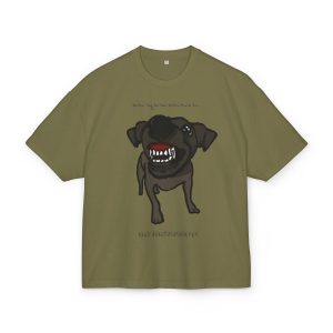 Camiseta box ultra gruesa - Verde oliva - Camiseta «Ca que lladra no mossega»