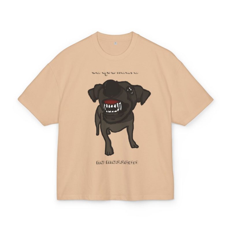 Camiseta box ultra gruesa - Beis - Camiseta «Ca que lladra no mossega»