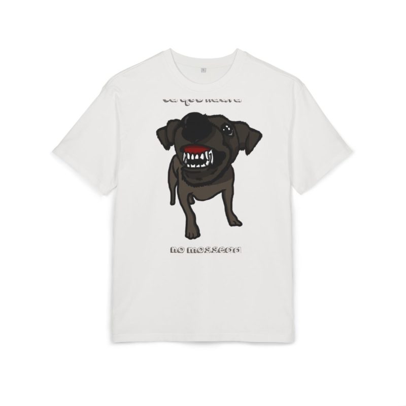 Camiseta oversize gruesa - Blanco puro - Camiseta «Ca que lladra no mossega»