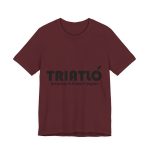 Camiseta jersey manga corta - Granate - Triatló: berenar + dinar + sopar