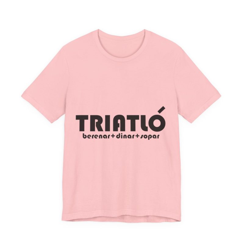 Camiseta jersey manga corta - Rosa - Triatló: berenar + dinar + sopar