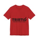 Camiseta jersey manga corta - Rojo - Triatló: berenar + dinar + sopar