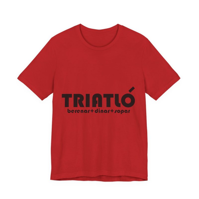 Camiseta jersey manga corta - Rojo - Triatló: berenar + dinar + sopar